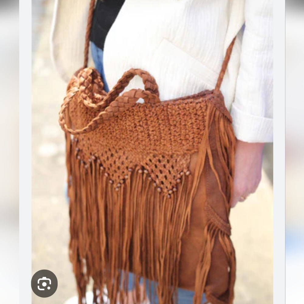 Artisan Brown Fringe Shoulder Bag